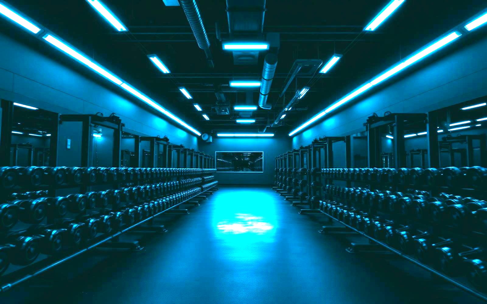 Equipment rows inside a fitness facility